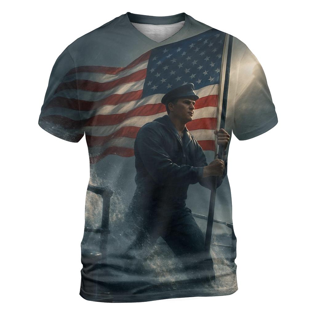 Shipwake Stars And Naval Flag Resolve unique graphic print tees