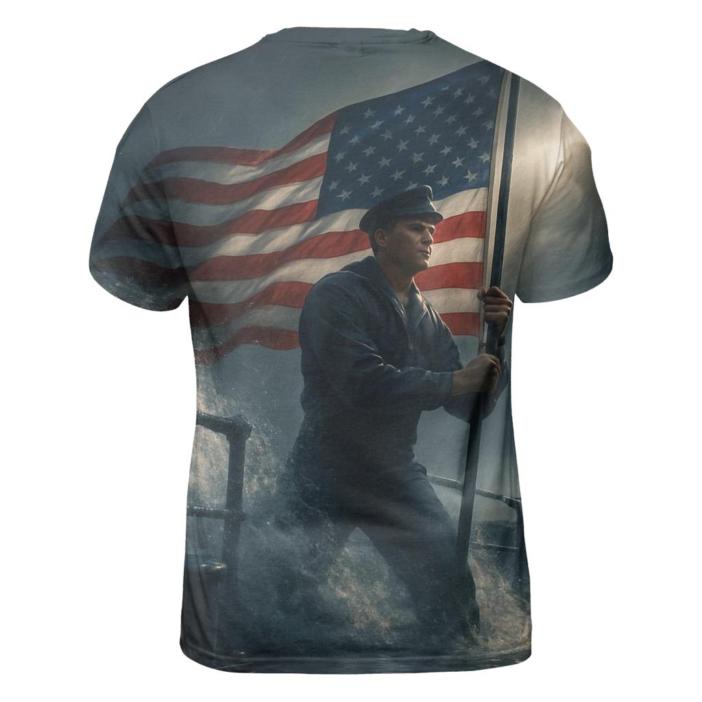 Shipwake Stars And Naval Flag Resolve unique graphic print tees