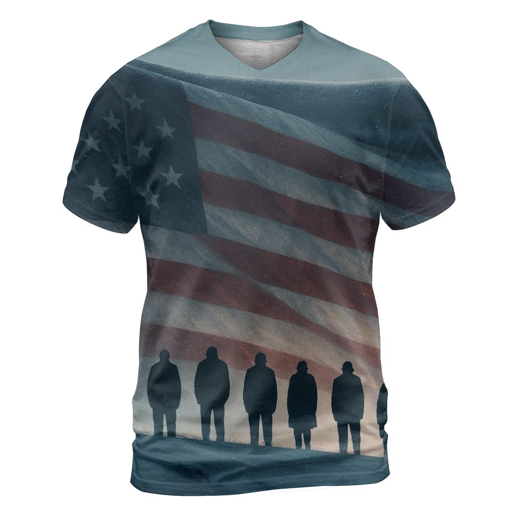 Snowbound Valor Silhouette unique graphic print tees