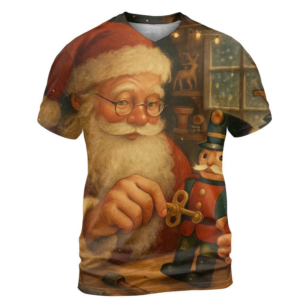 Storybook Workshop Wind Up Santa designer pattern shirts