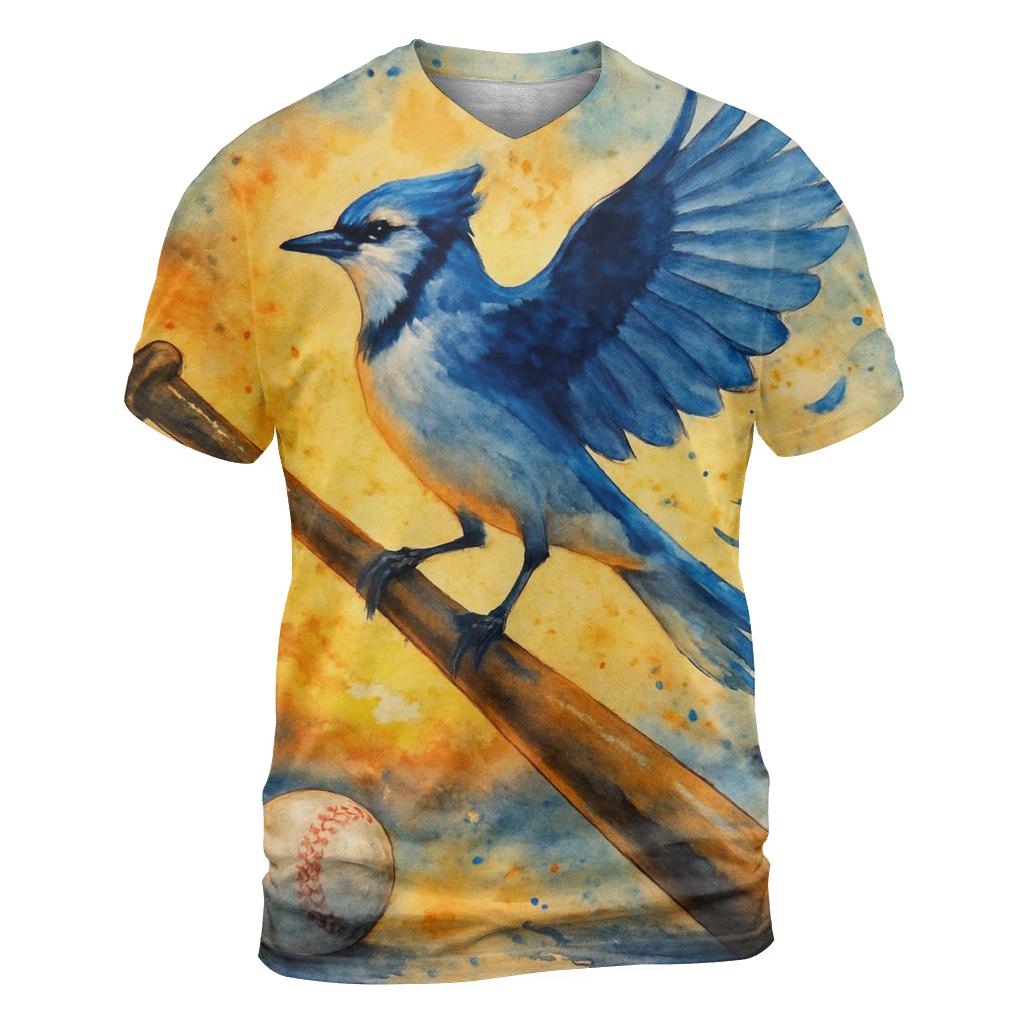 Blue Jays Bat Perch At Sunset statement graphic shirts