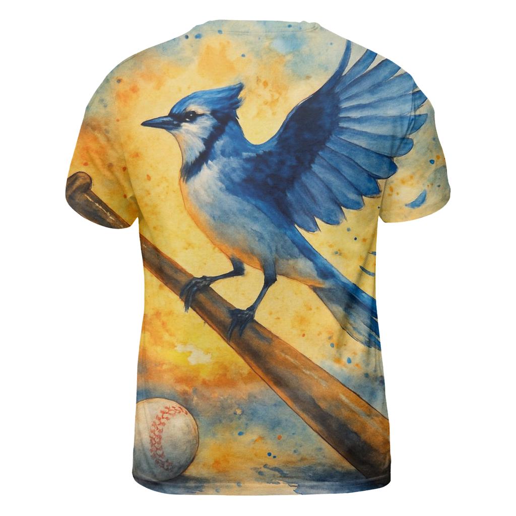Blue Jays Bat Perch At Sunset statement graphic shirts