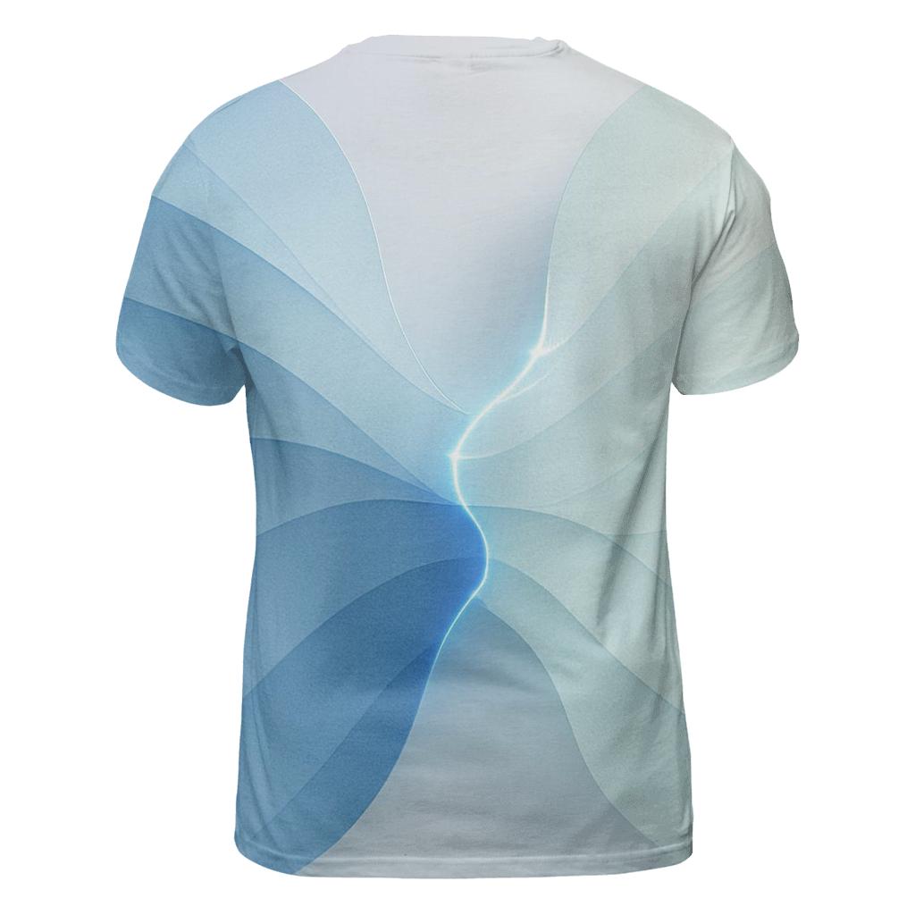 Polar Dawn Wave Sutures artistic all-over print tops