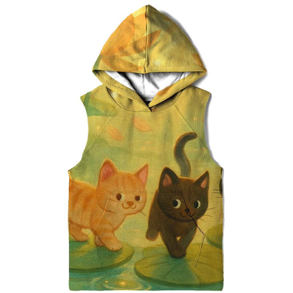Sunrise Lily Pond Paws premium hoodies