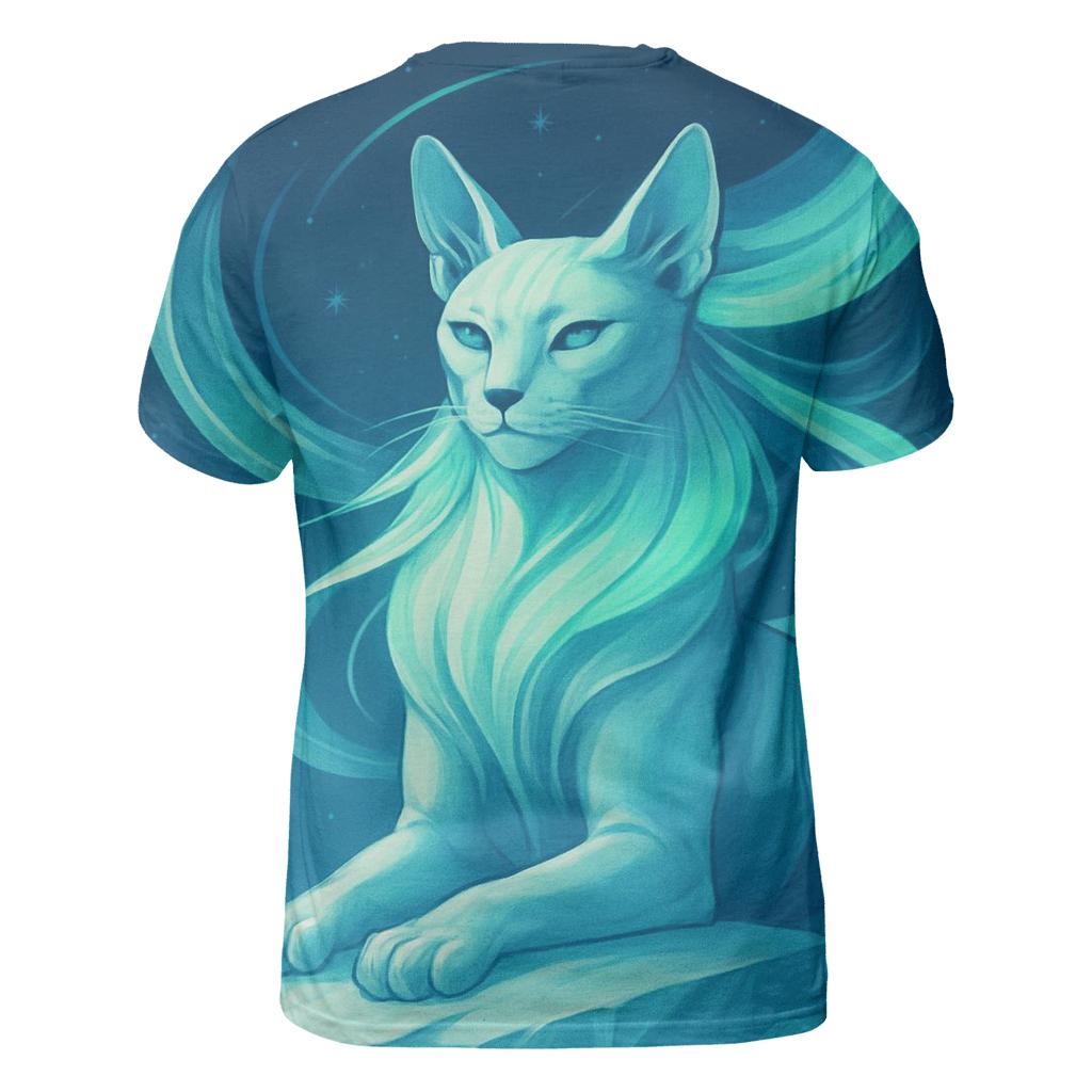 Frozen Aurora Sphinx Cat unique graphic print tees