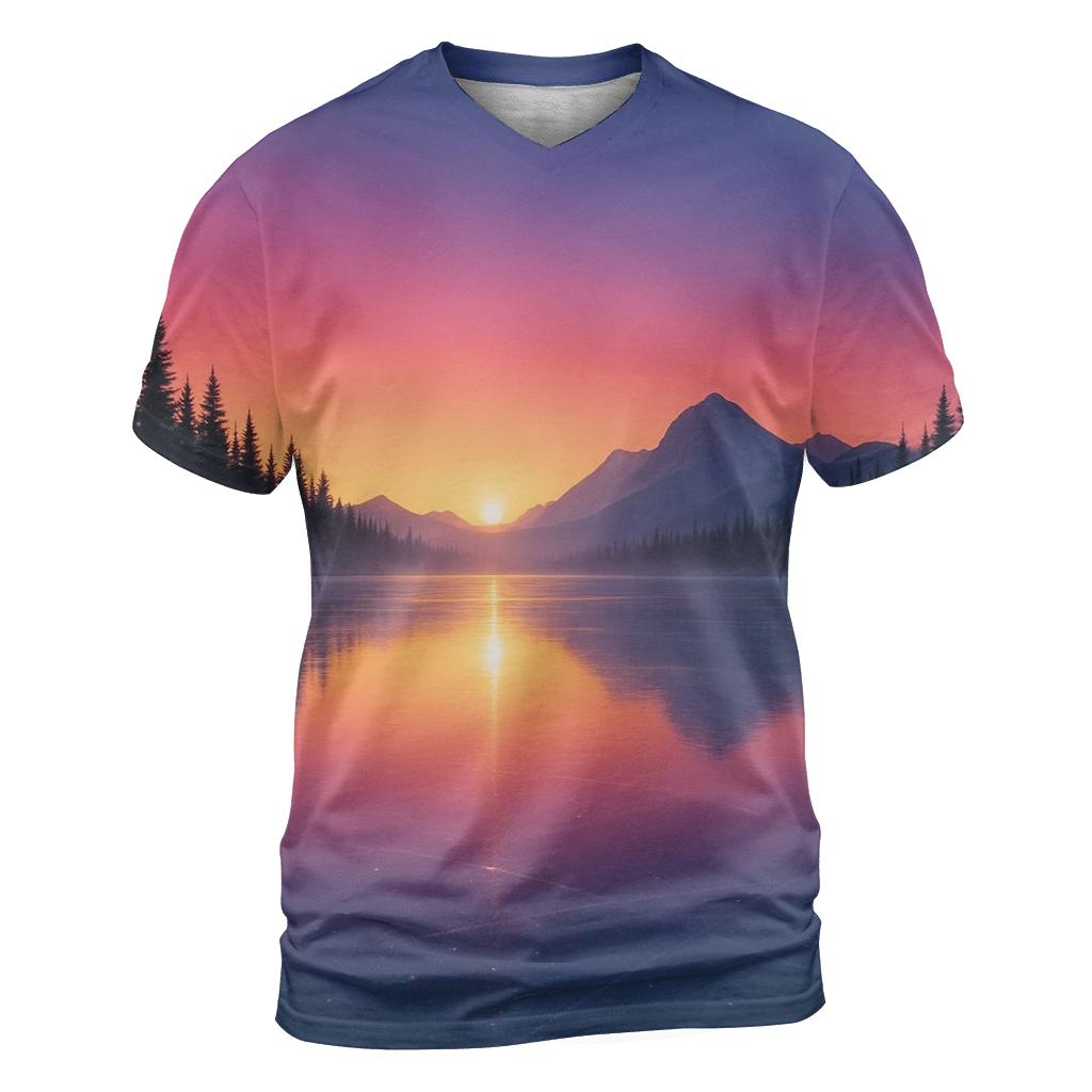 Frozen Lake Roseglow designer pattern shirts