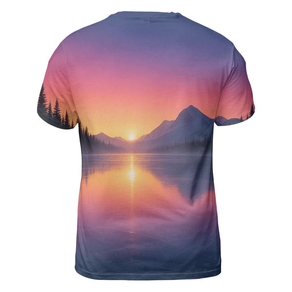 Frozen Lake Roseglow designer pattern shirts