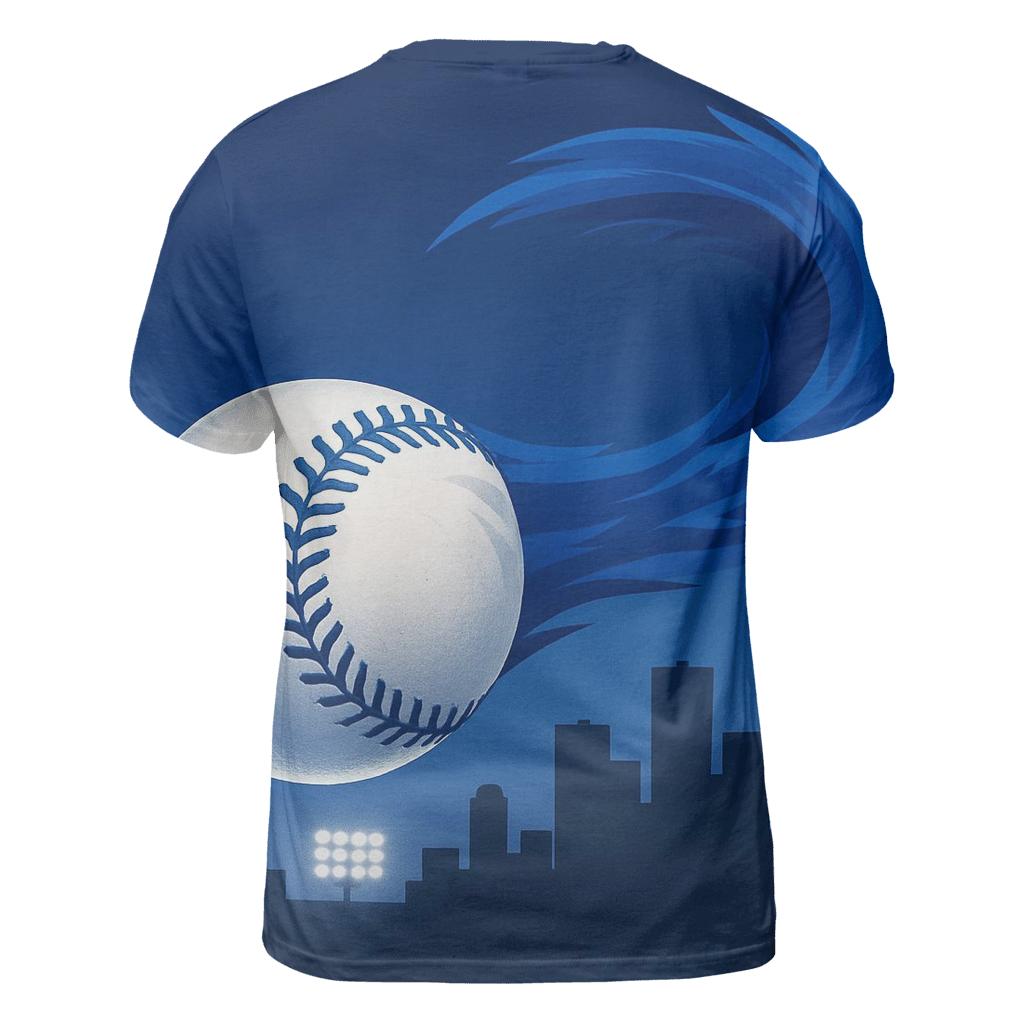 Skyline Curveball In Blue Jays Flight trendy printed shirt styles