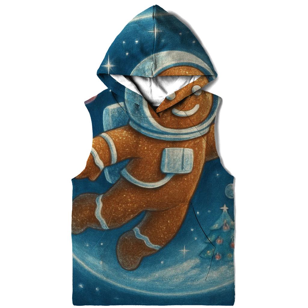 Gingerbread Astronaut Cookie Drift printed hoodies