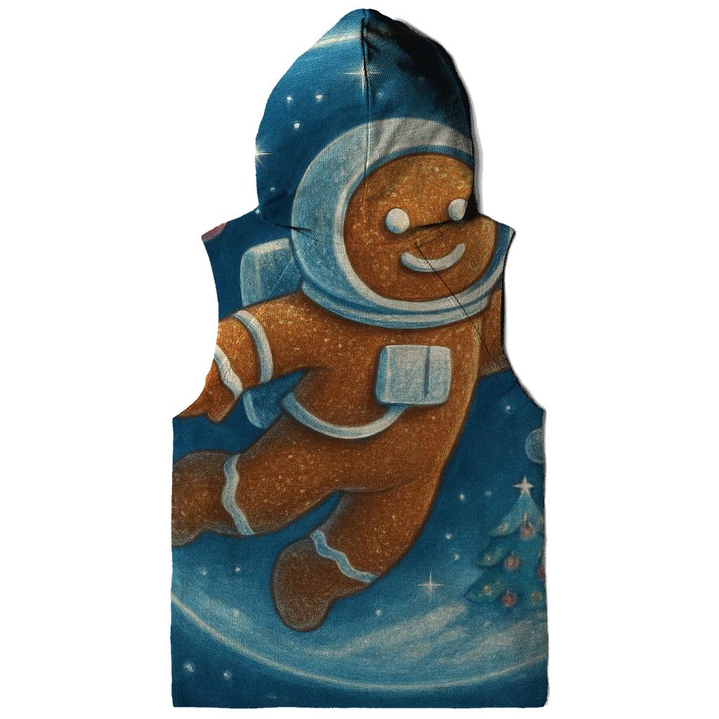 Gingerbread Astronaut Cookie Drift printed hoodies