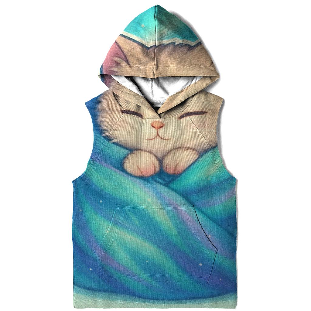 Aurora Blanket Burrito Kitty embroidered hoodies