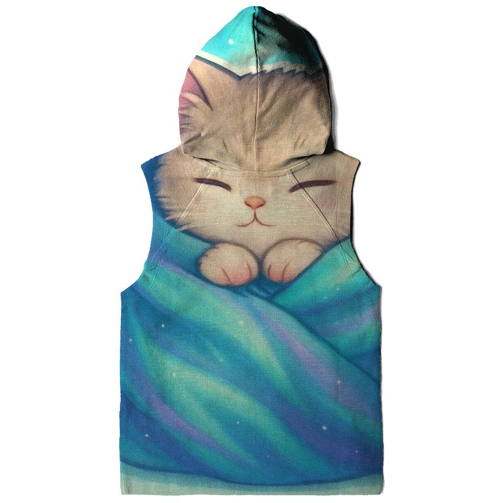 Aurora Blanket Burrito Kitty embroidered hoodies