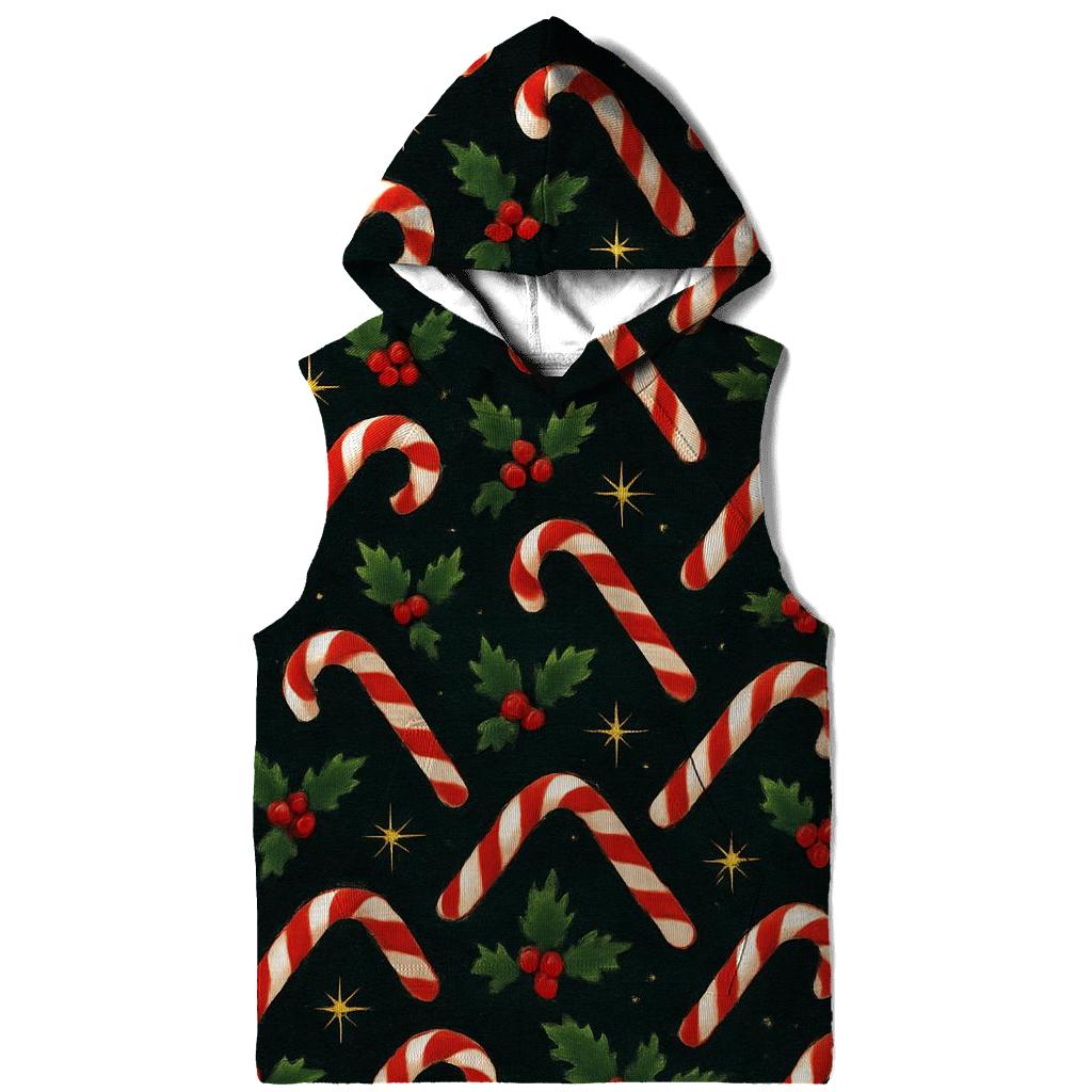 Candy Cane Aurora Chevron On Black Background pullover hoodies