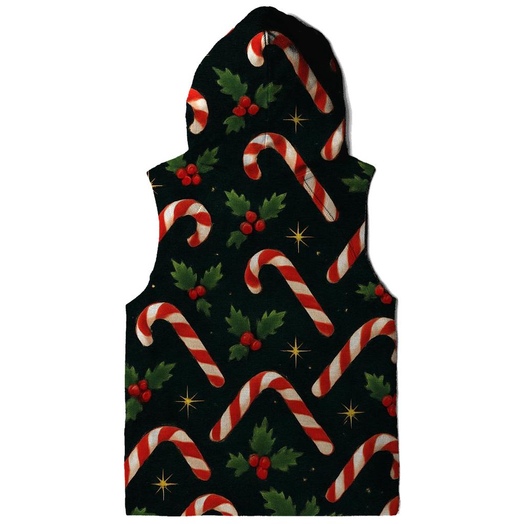 Candy Cane Aurora Chevron On Black Background pullover hoodies