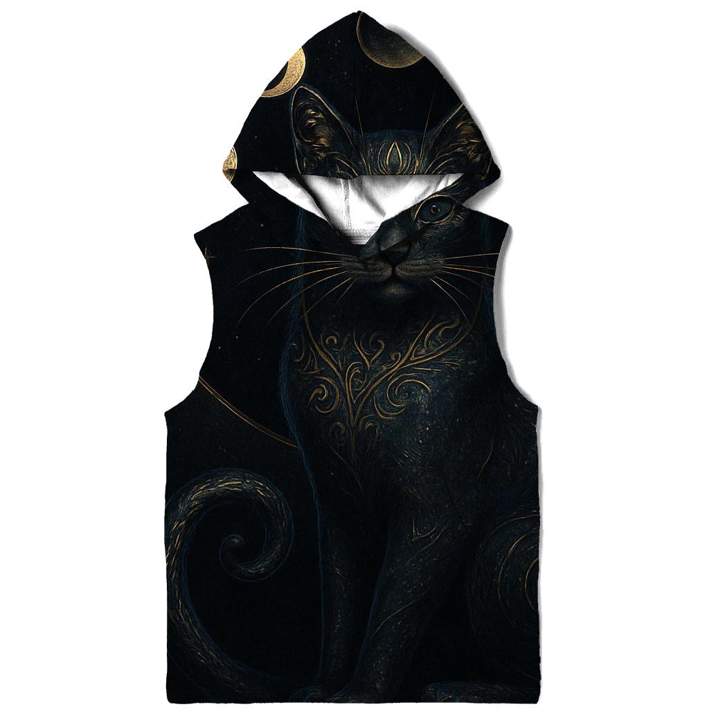 Gilded Eclipse Guardian Cat premium hoodies