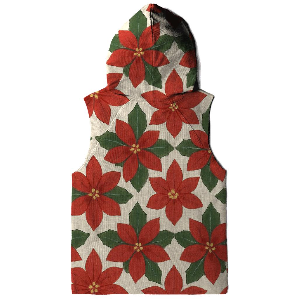 Poinsettia Snowflake Rosette Tessellation On Ivory Background hoodies fashion