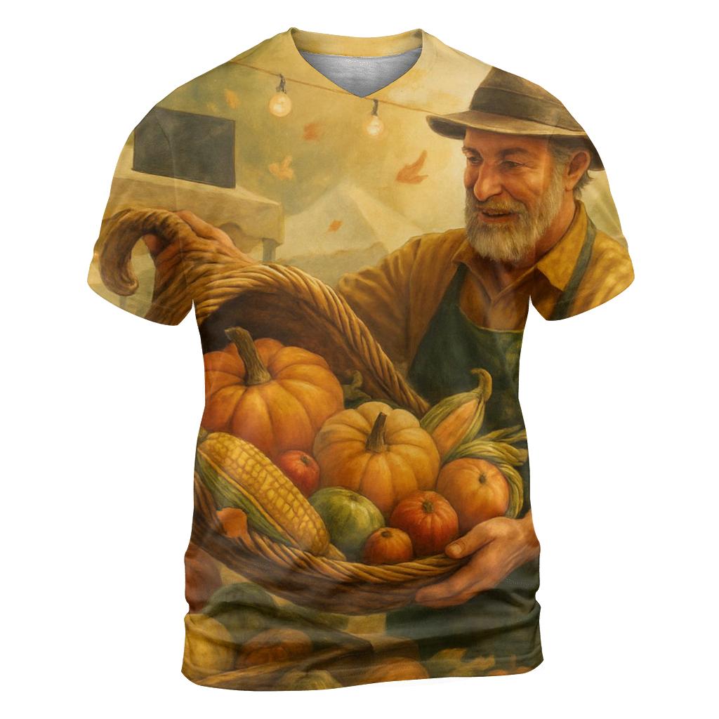 Cornucopia Market Morning trendy printed shirt styles