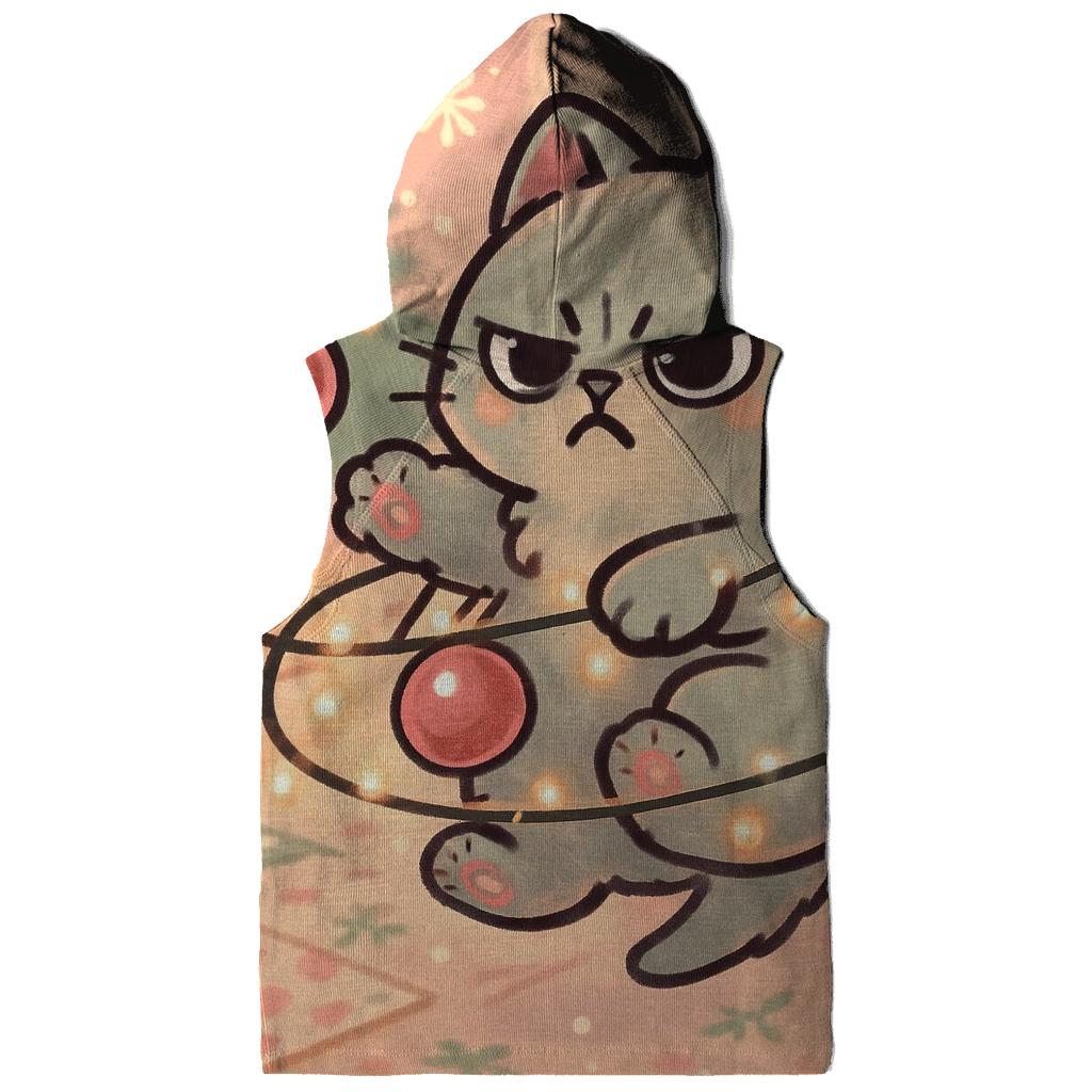 Cat Tangled In Twinkle Garland Orbit designer hoodies