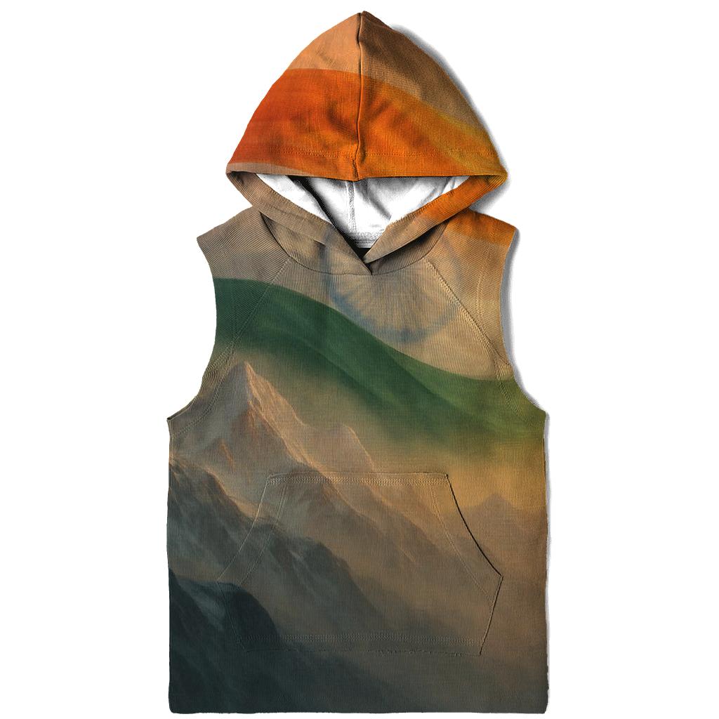 India Mountain Saffron Wave custom hoodies