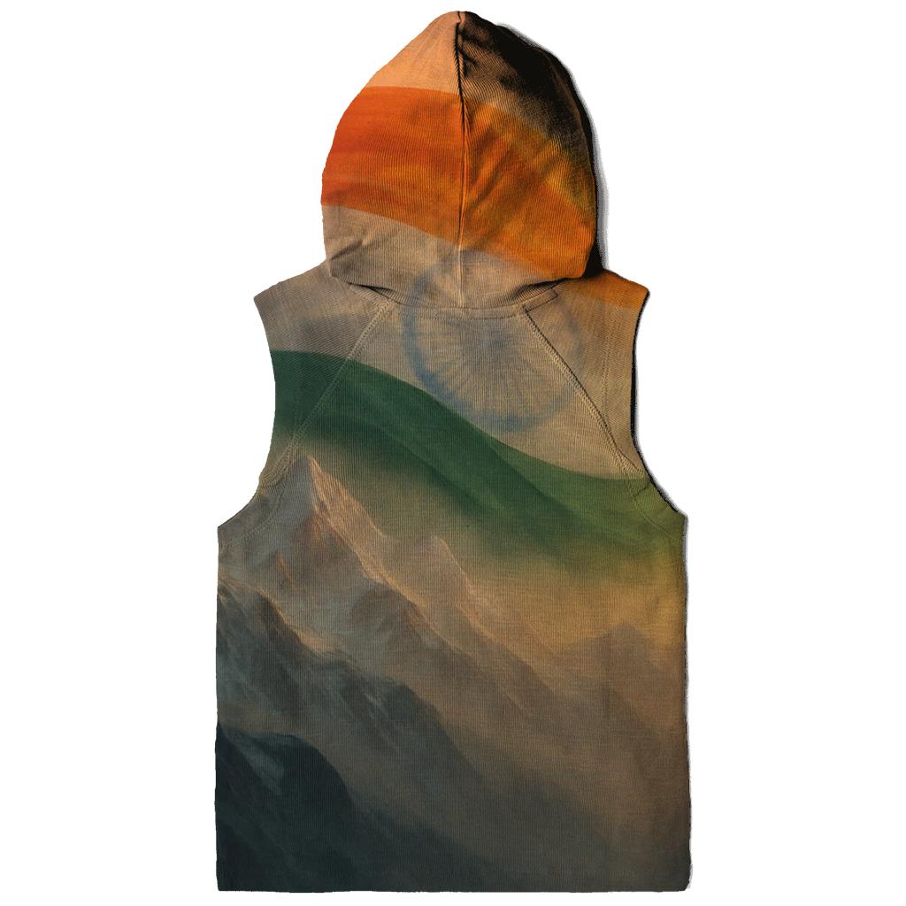 India Mountain Saffron Wave custom hoodies
