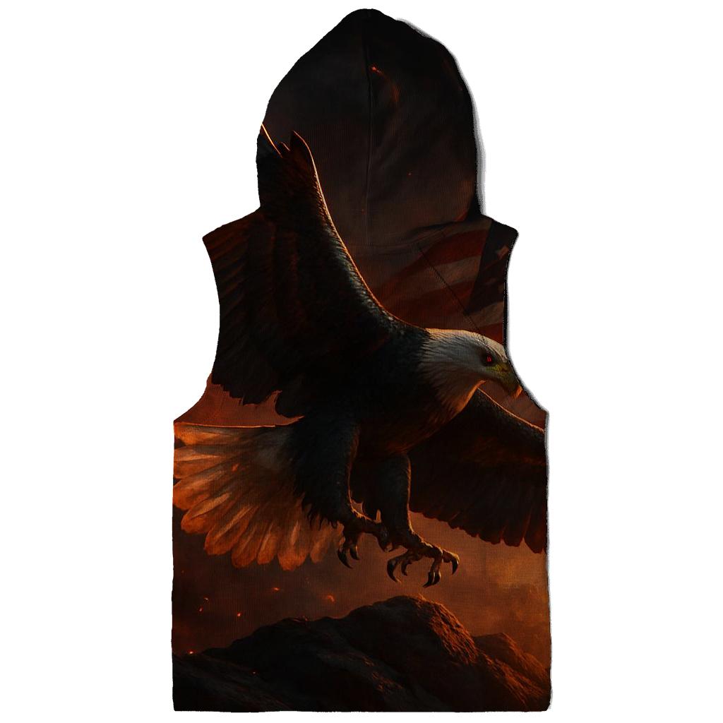 Eagle Over Firelit Flag Ridge zip-up hoodies