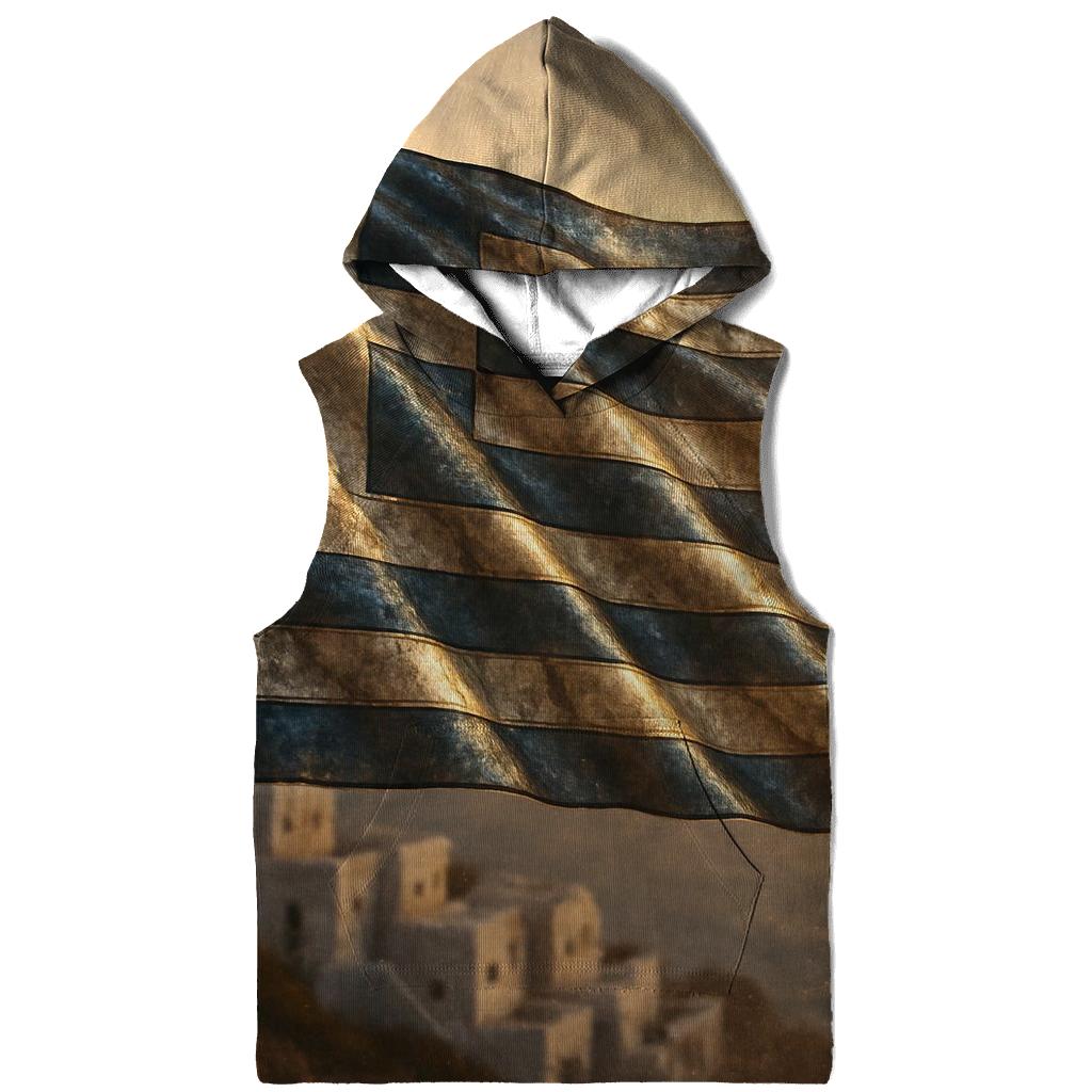 Greece Marble Metallic Flag zip-up hoodies