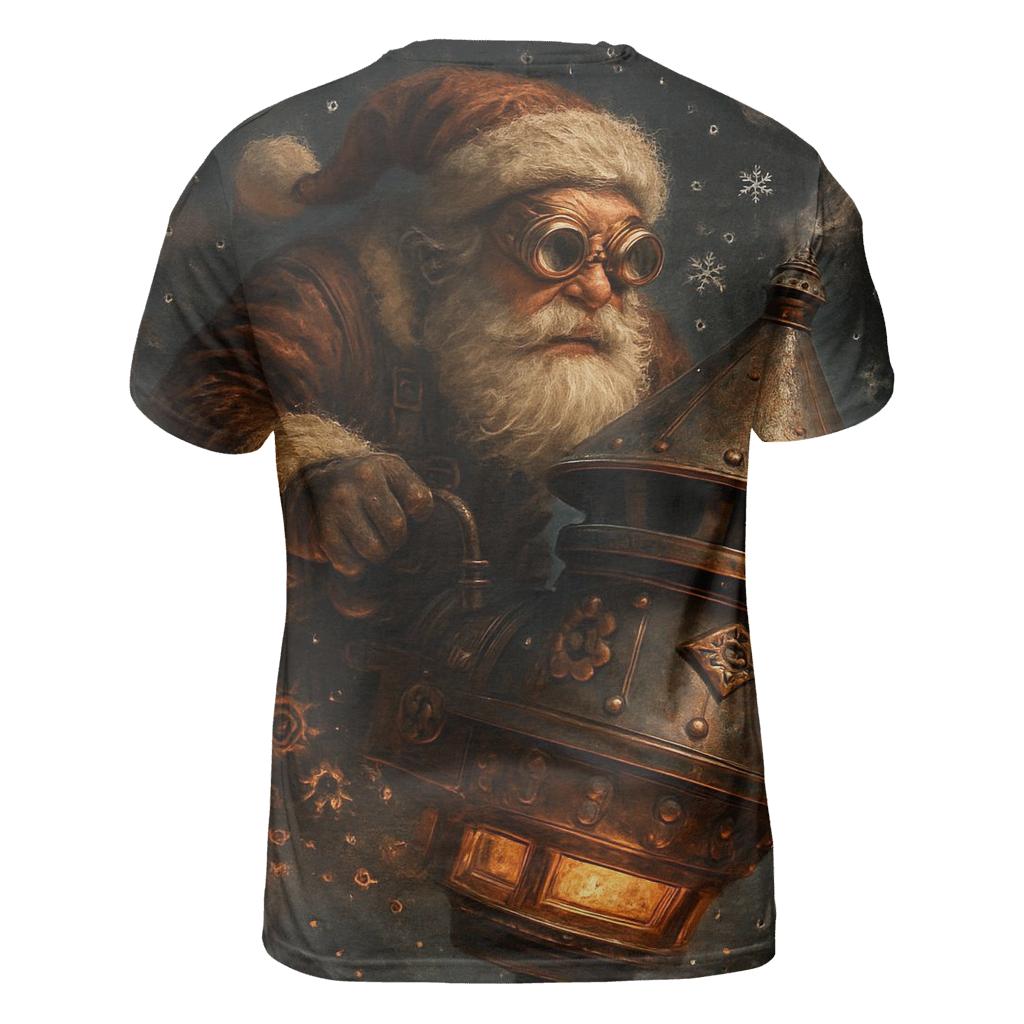 Steampunk Chimney Pilot Santa statement graphic shirts