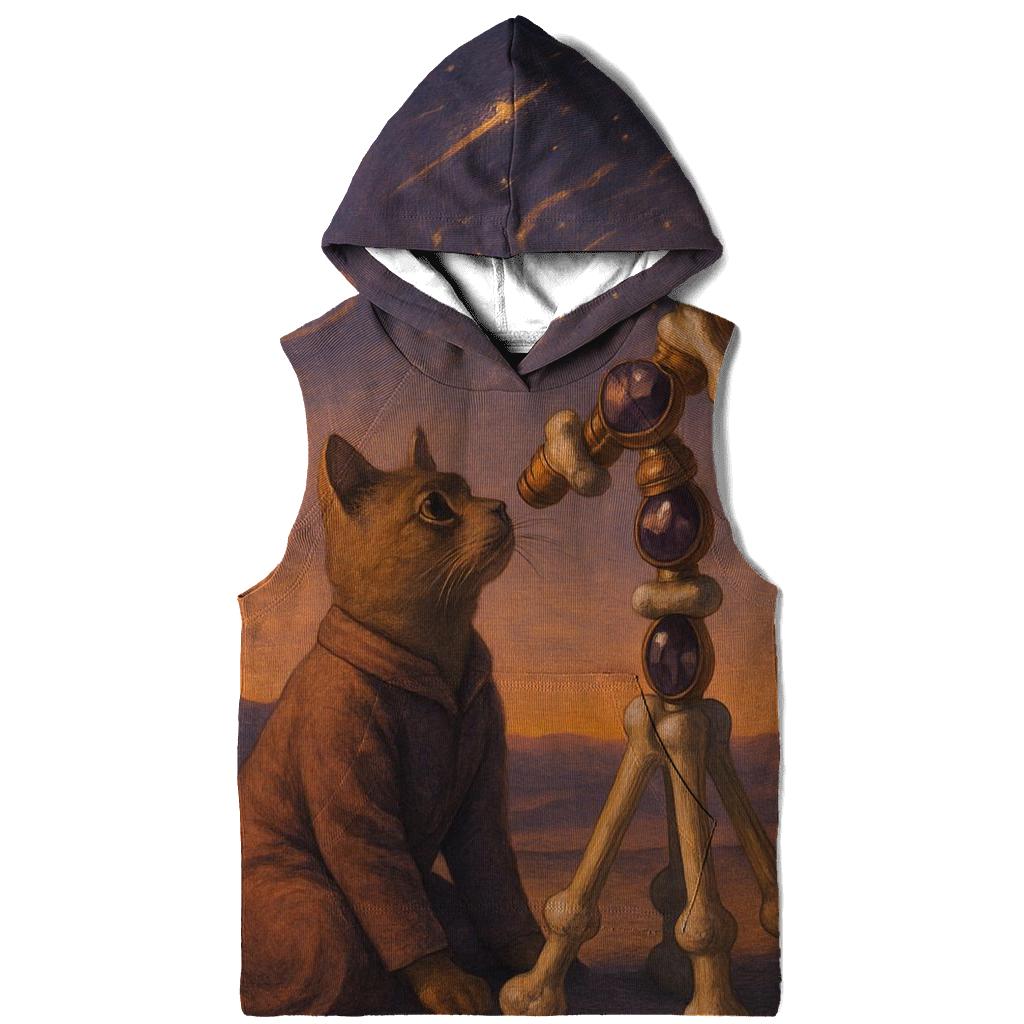 Desert Mirage Astronomer Cat embroidered hoodies