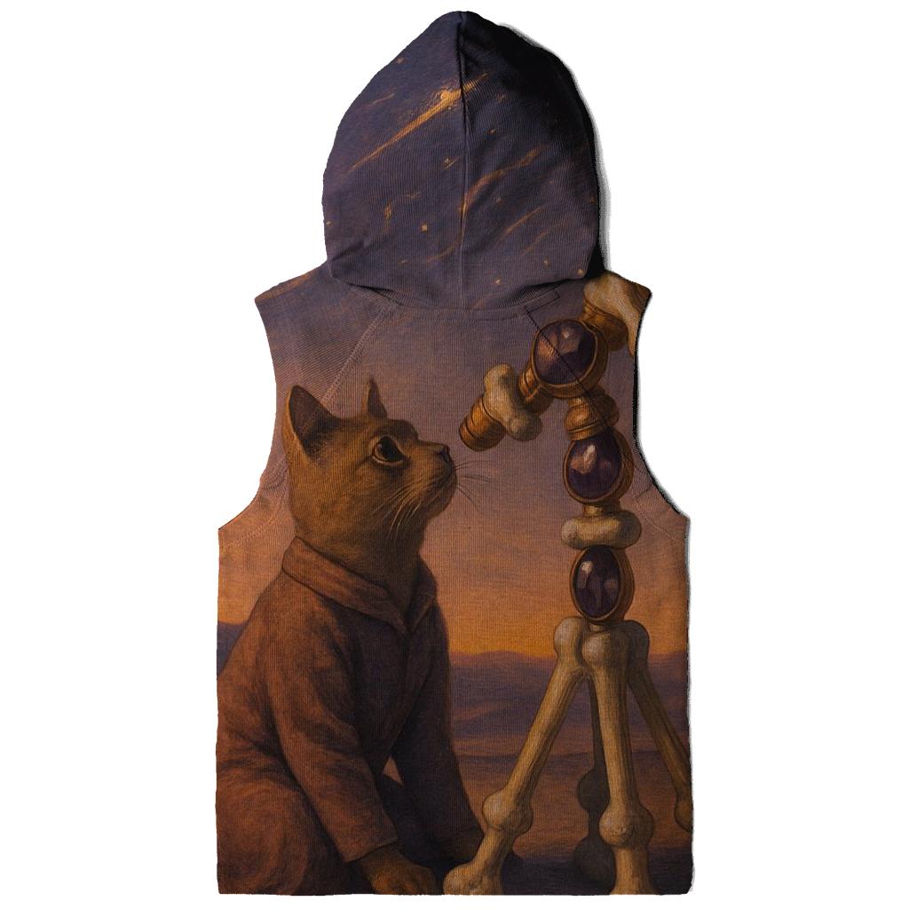 Desert Mirage Astronomer Cat embroidered hoodies