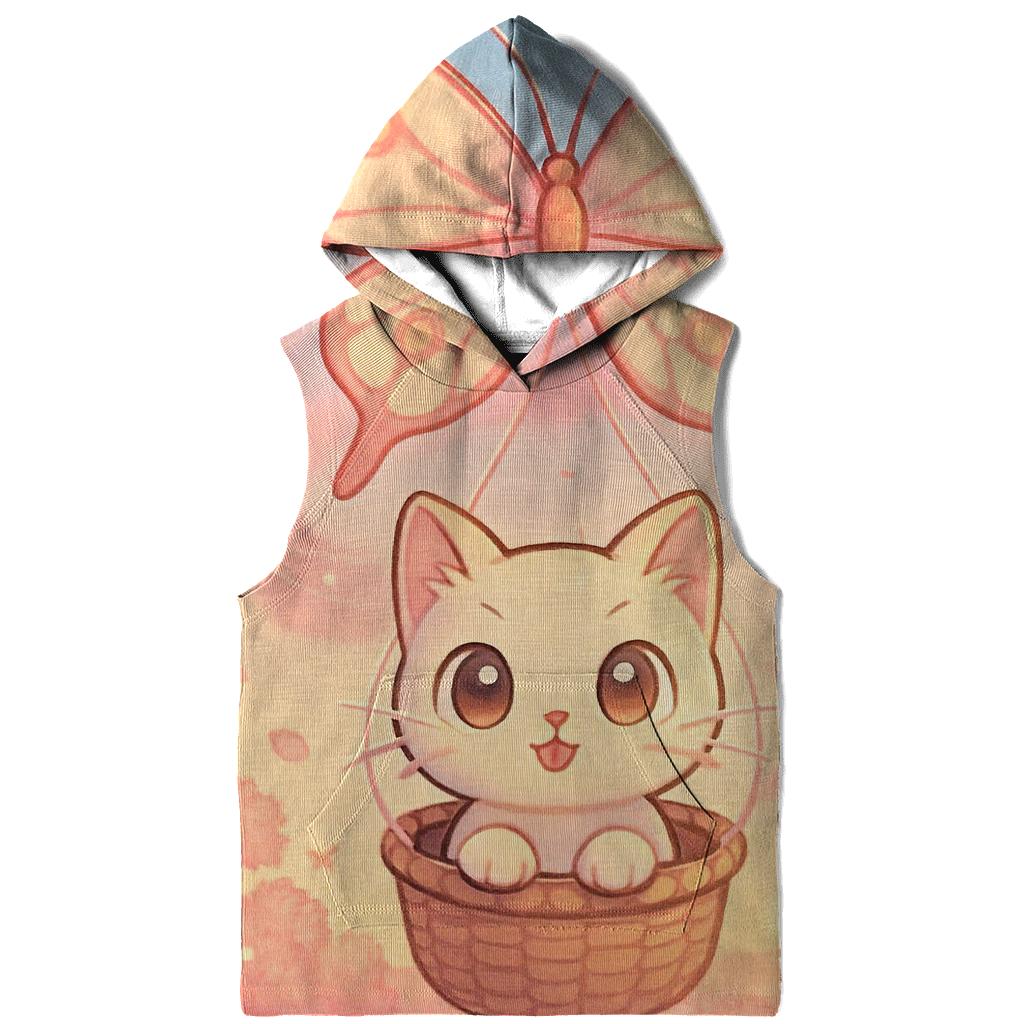 Cherry Blossom Kite Kitty printed hoodies