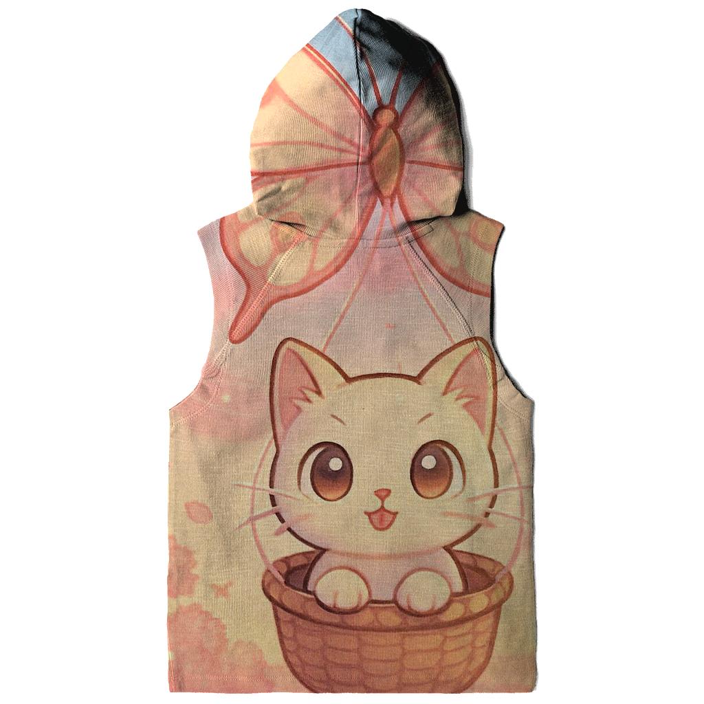 Cherry Blossom Kite Kitty printed hoodies