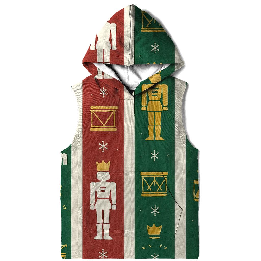 Nutcracker Parade Stripe Repeat On White Background pullover hoodies