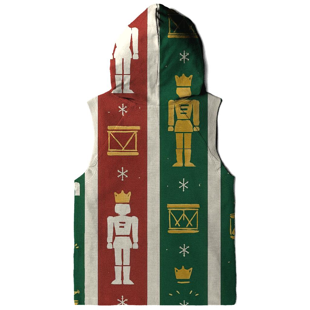 Nutcracker Parade Stripe Repeat On White Background pullover hoodies