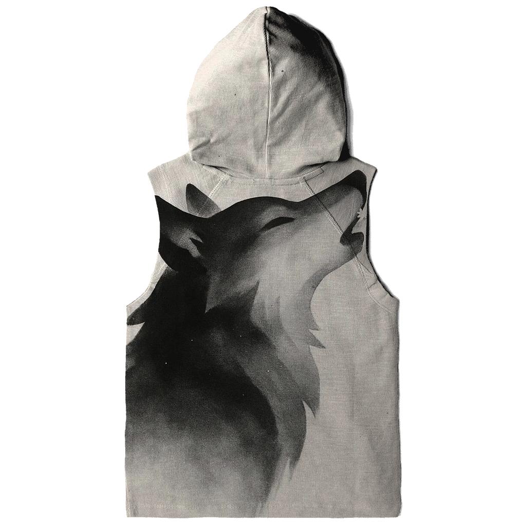Celestial Ink Wash Wolf Constellator zip-up hoodies