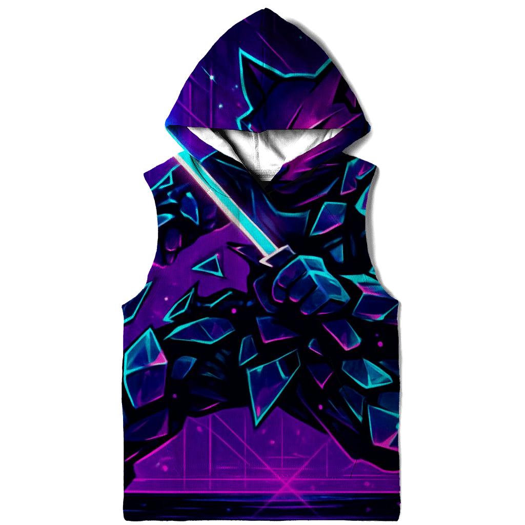 Glass Shard Cyber Samurai Cat heavyweight hoodies