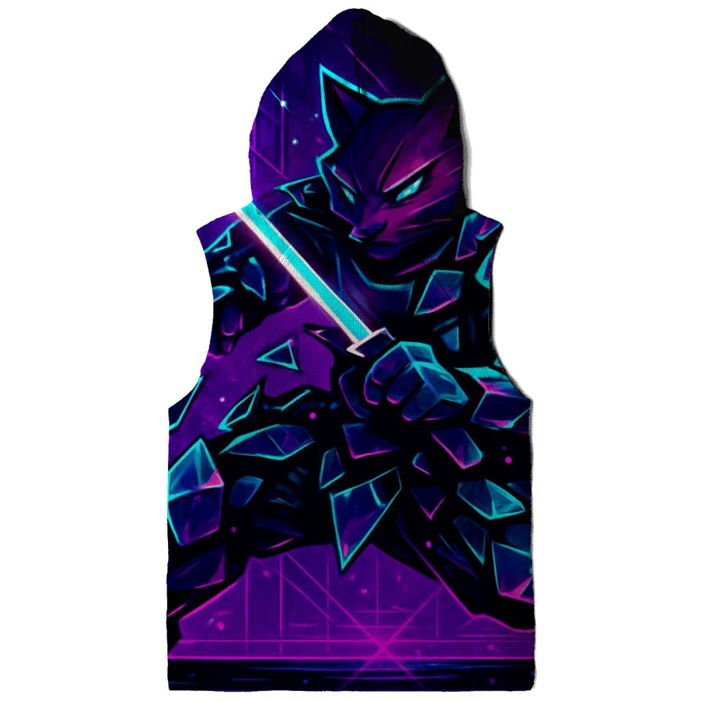 Glass Shard Cyber Samurai Cat heavyweight hoodies