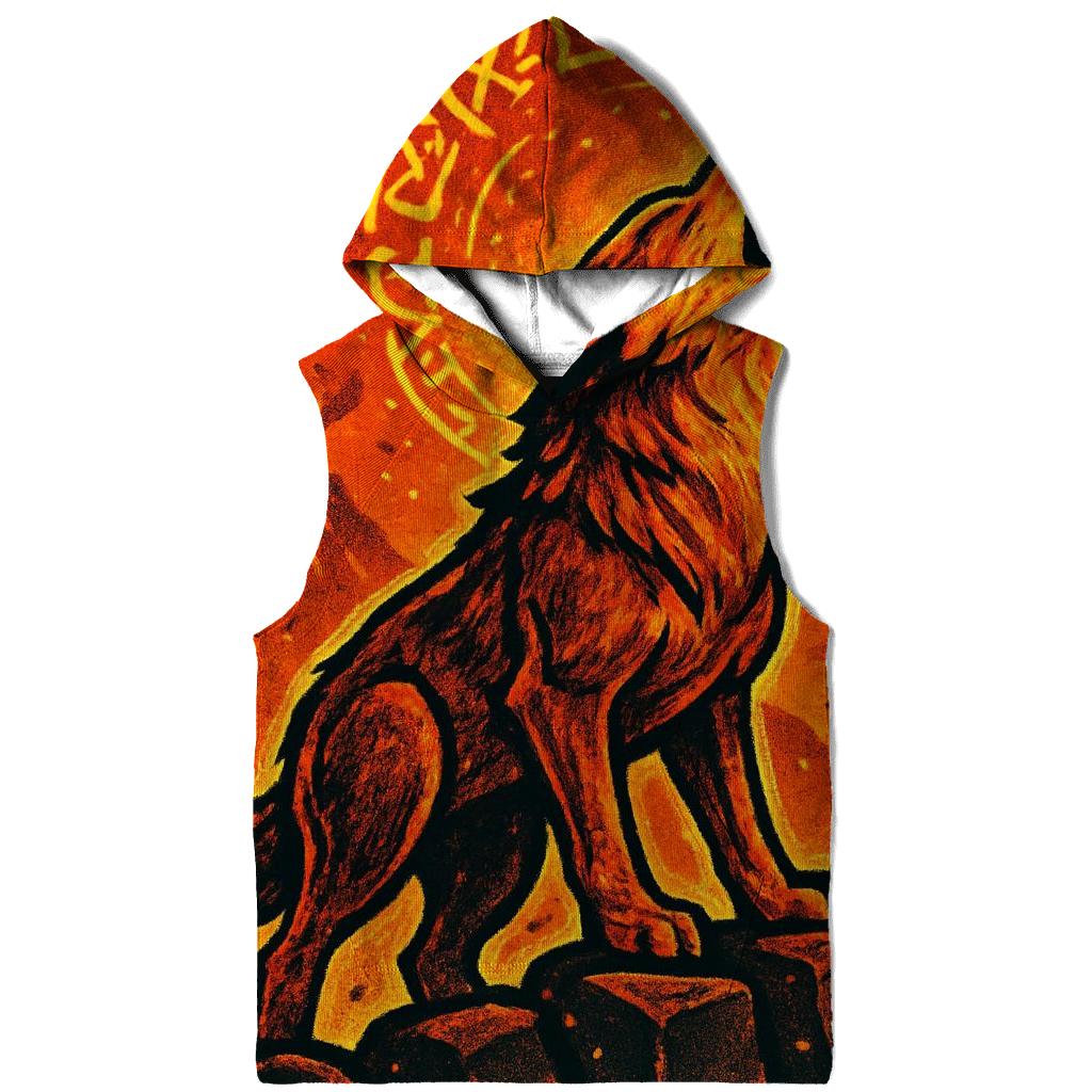 Volcanic Choir Wolf Of Ember Runes hoodies fashion