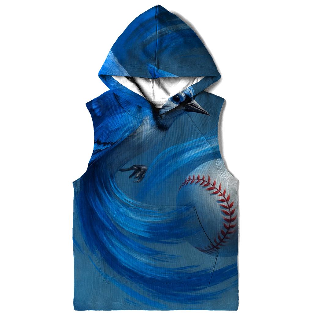 Feather Spiral Rally Blue Jays embroidered hoodies