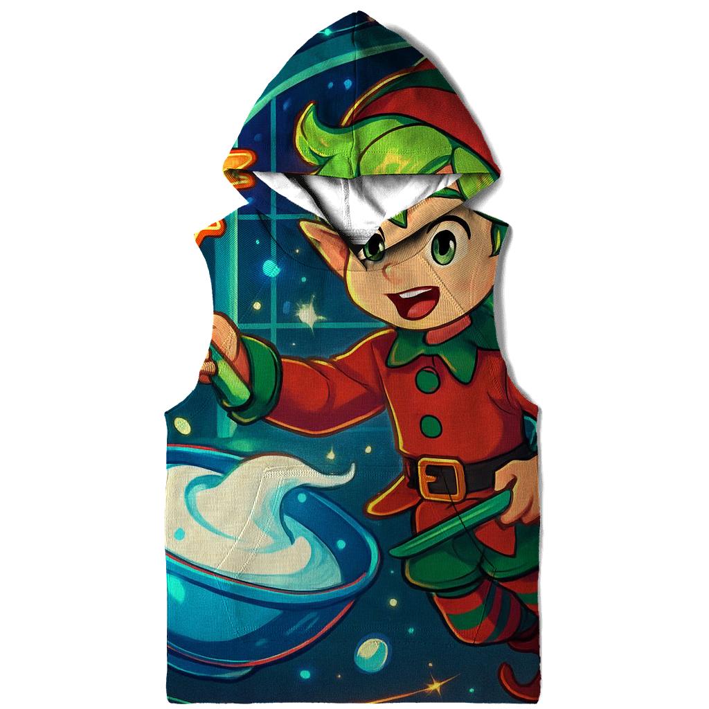 Elf Baking Comet Cookies In Zero Gravity premium hoodies