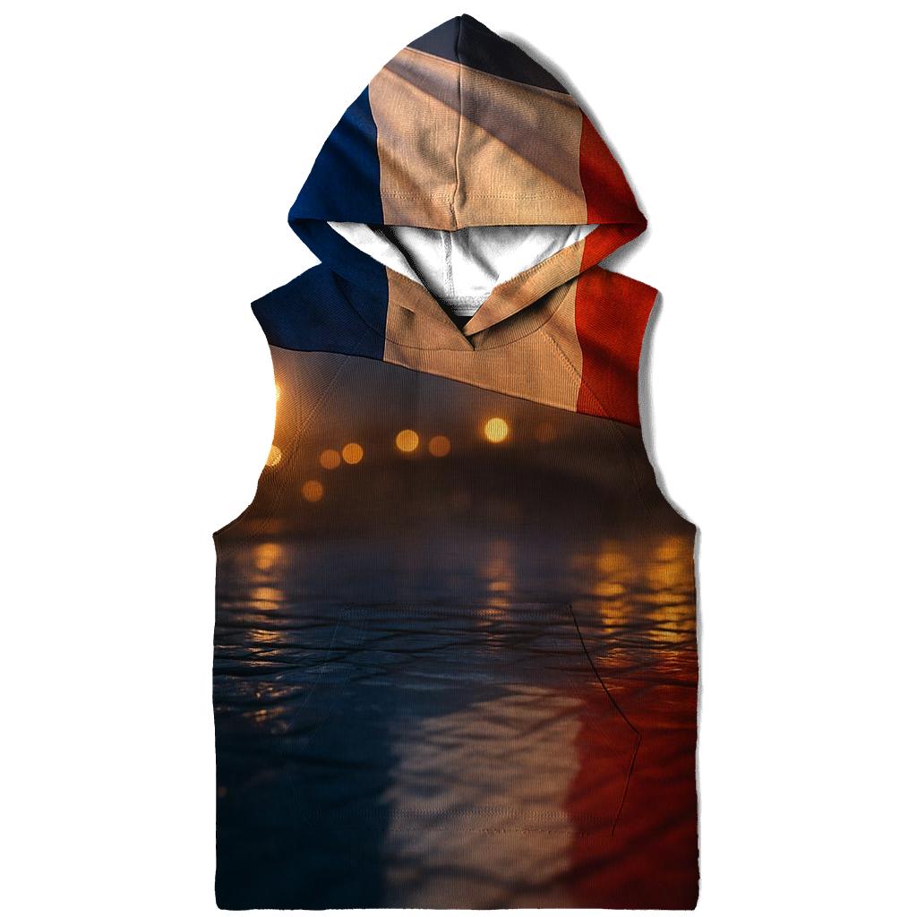 France City Rain Reflection Flag premium hoodies