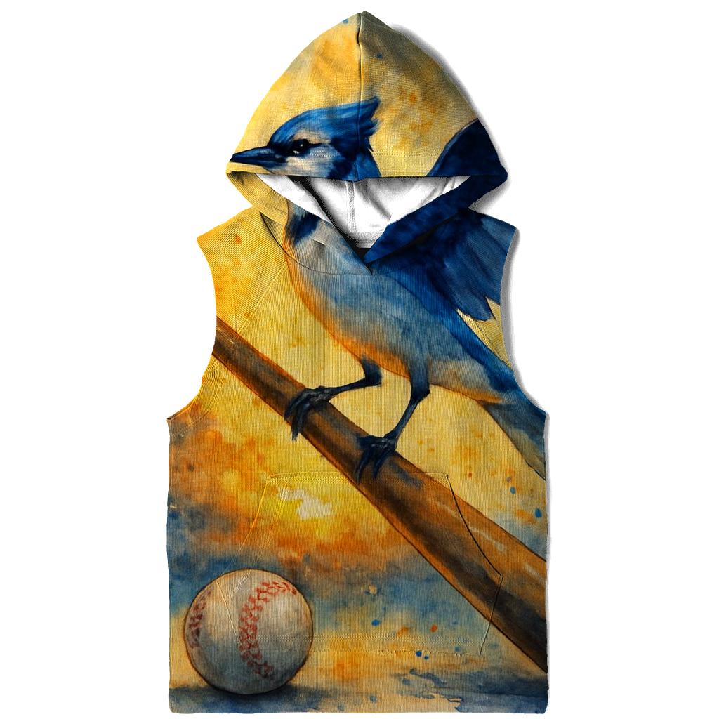 Blue Jays Bat Perch At Sunset printed hoodies