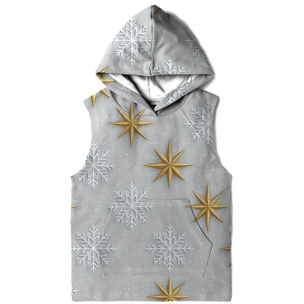 Star And Snowflake Diagonal Array On Light Gray Background hoodie designs