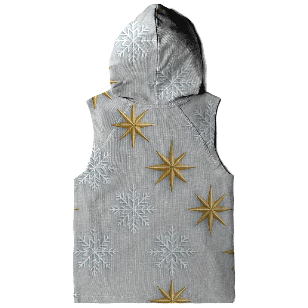 Star And Snowflake Diagonal Array On Light Gray Background hoodie designs