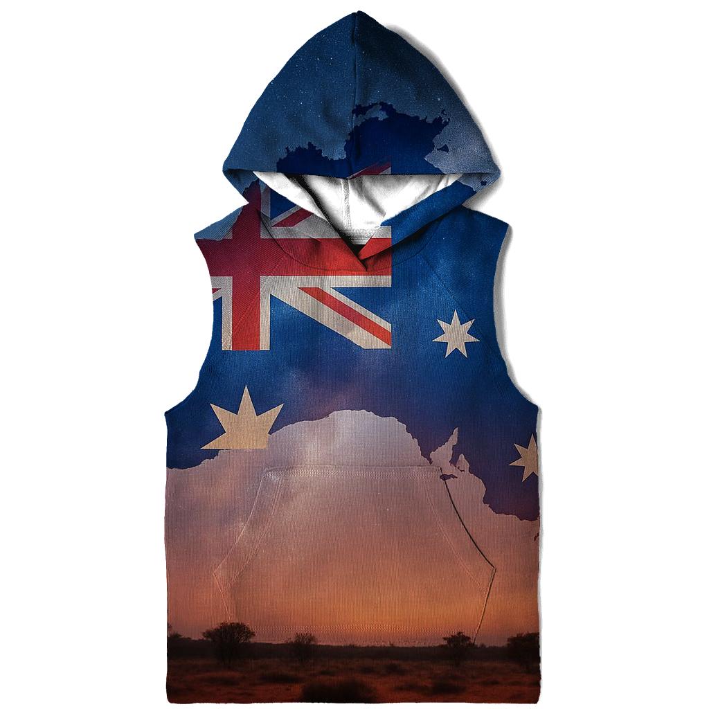 Australia Desert Sky Flag Map graphic hoodies