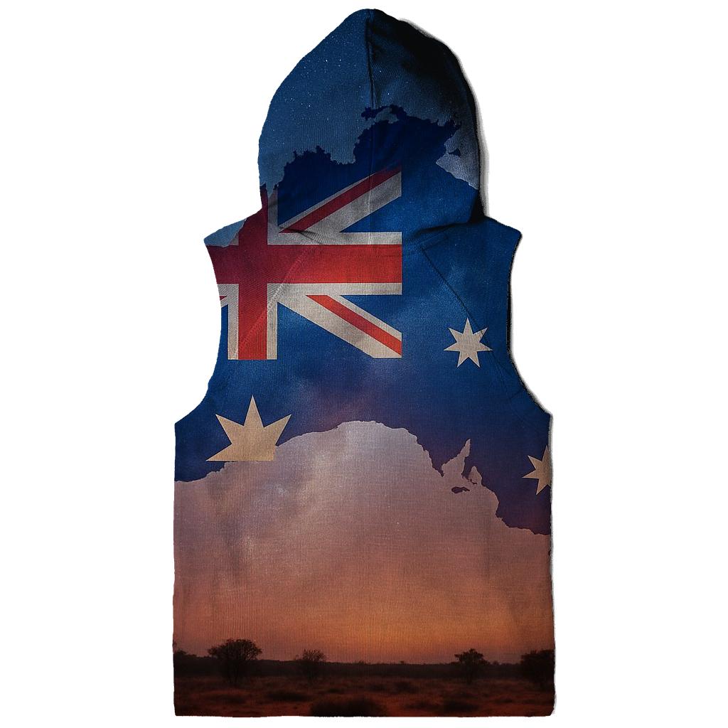 Australia Desert Sky Flag Map graphic hoodies