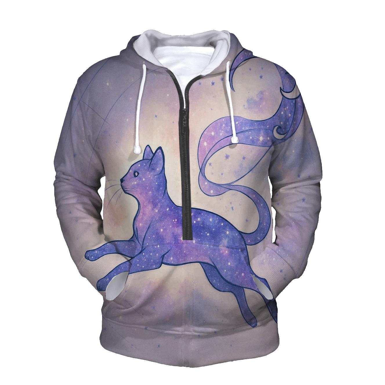 Celestial Kite Runner Cat hoodies fashion