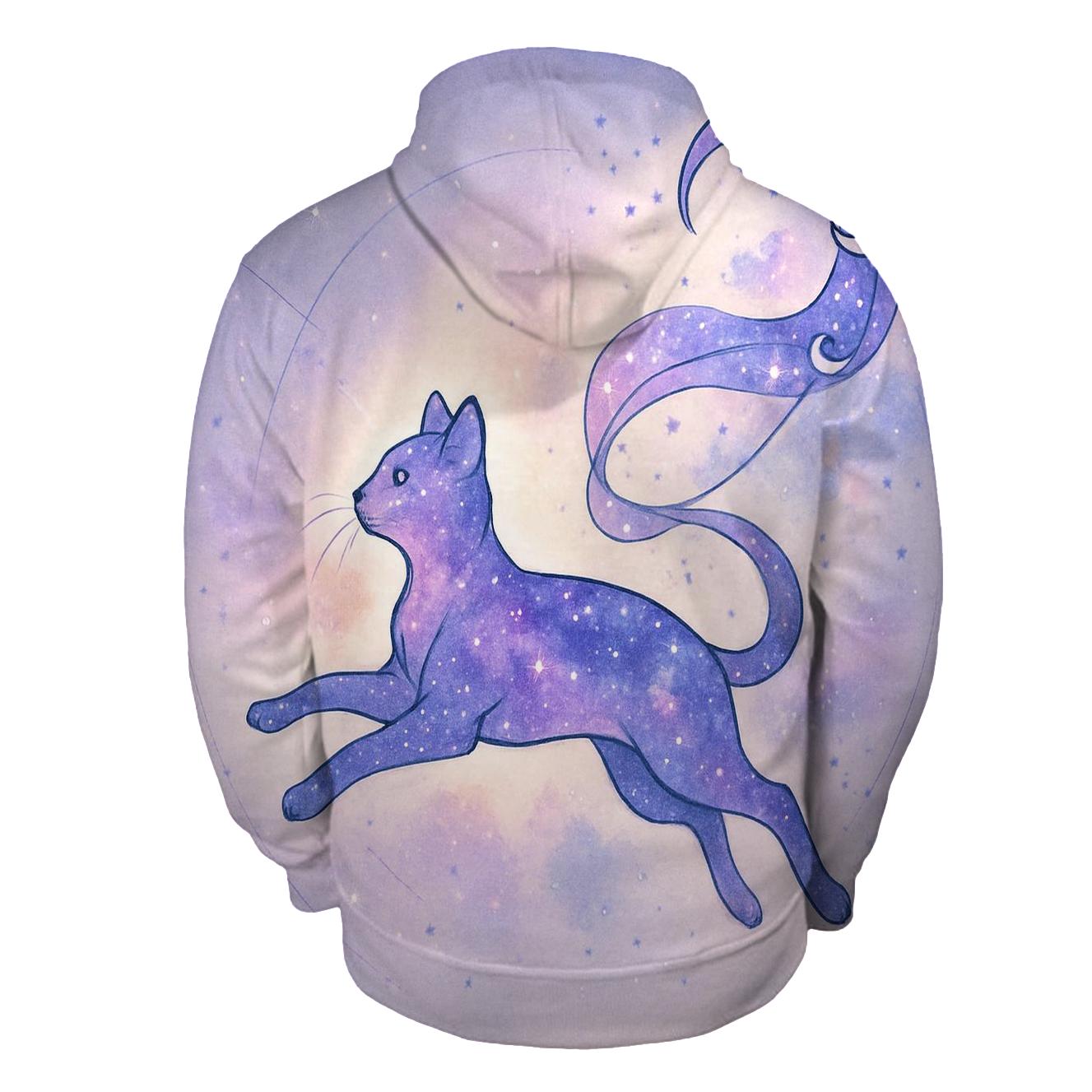 Celestial Kite Runner Cat hoodies fashion