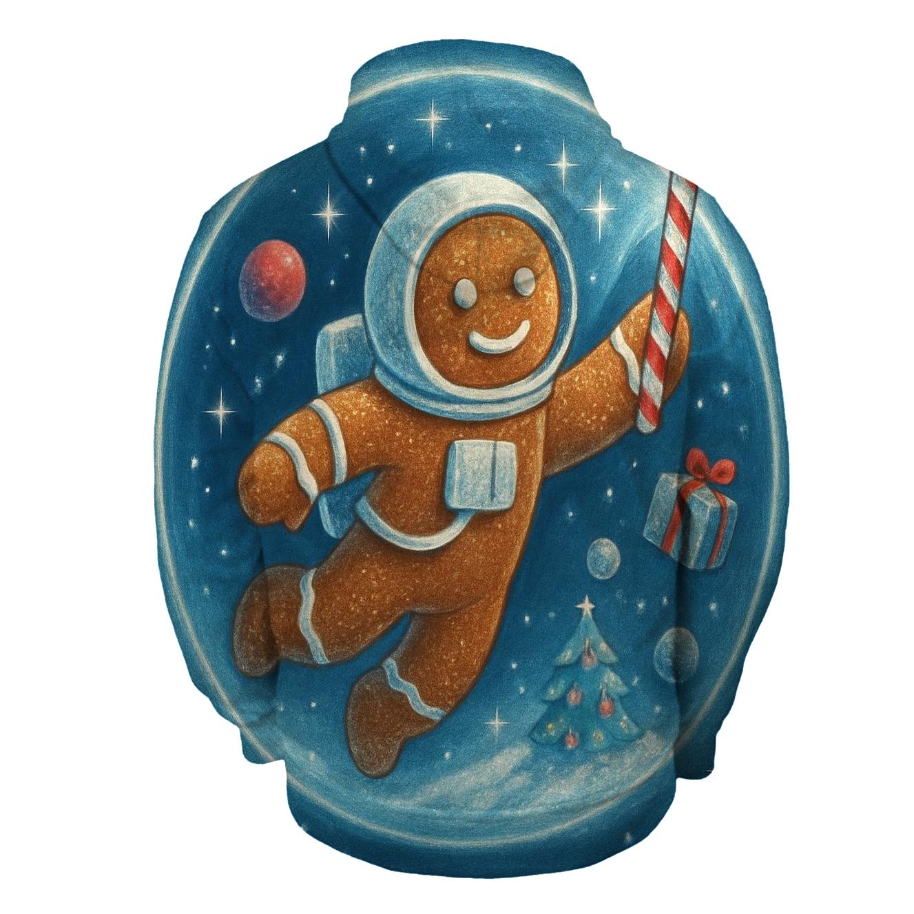 Gingerbread Astronaut Cookie Drift zip-up hoodies