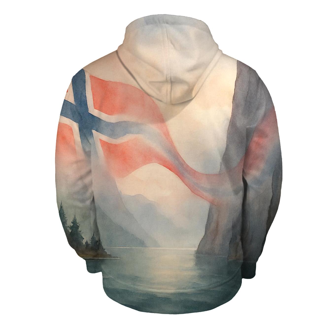 Norway Fjord Ribbon Flag hoodie designs