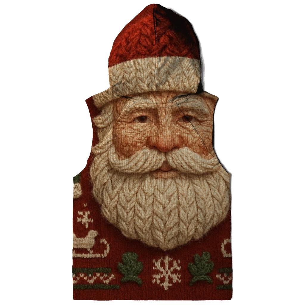 Knitted Pattern Candy Cane Santa heavyweight hoodies